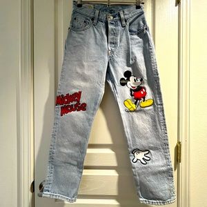Levi's x Disney Mickey Mouse Straight Leg Jeans LIMITED EDITION (size 23)